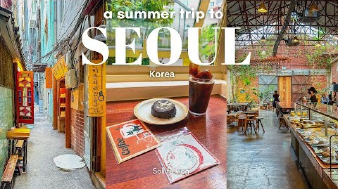 ⁣Summer trip to Seoul Visiting aesthetic cafes, museums, rainy days