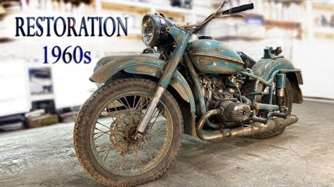 ⁣Old Soviet motorcycle full Restoration