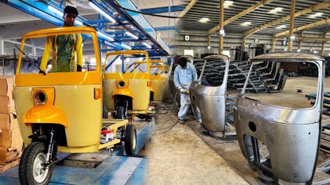 ⁣Tuktuk Rickshaw Manufactured in Factory