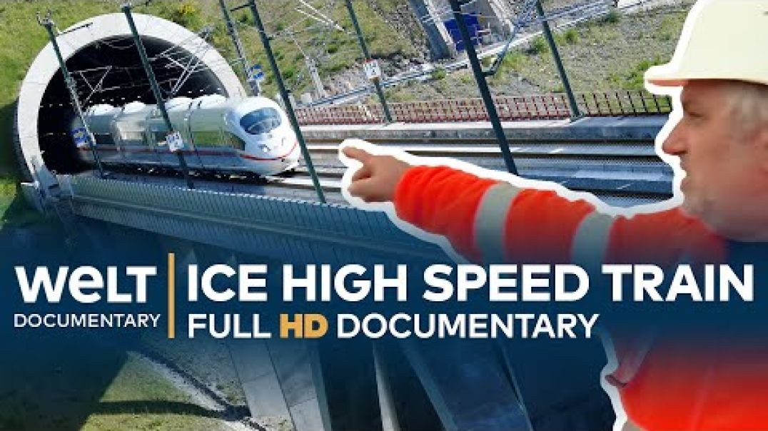 German ICE Train  High Speed On Rails