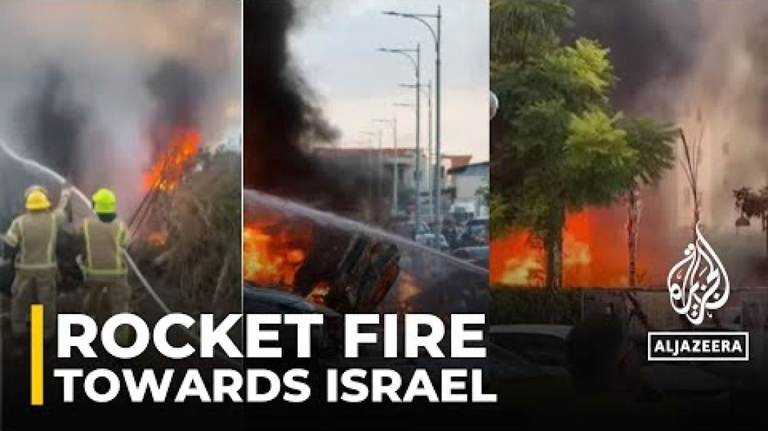 ⁣Israel  Hamas launches rocket attack on Tel Aviv