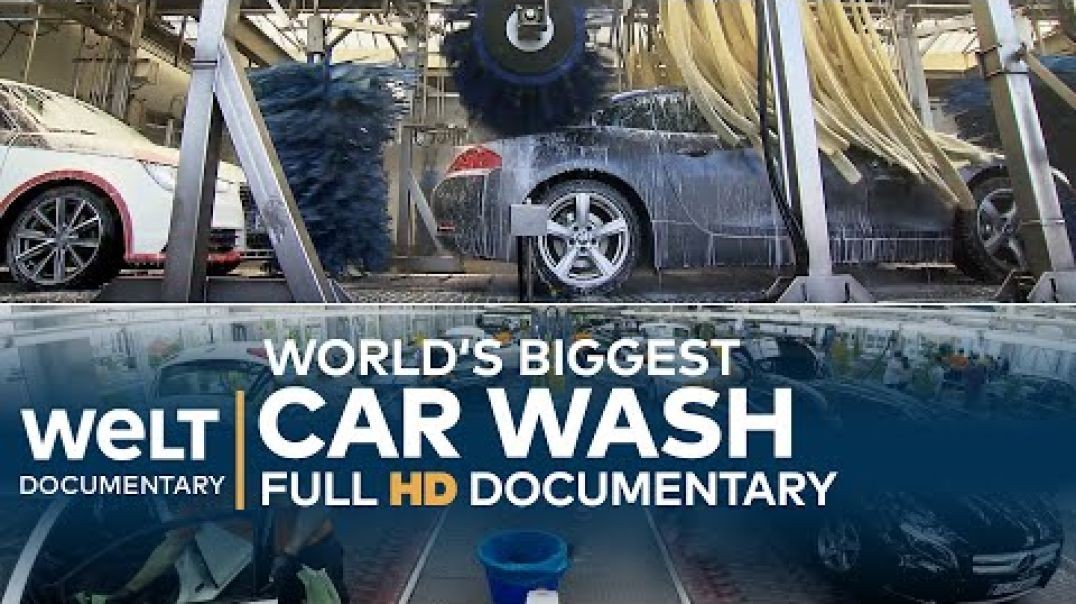 ⁣Worlds BIGGEST CAR WASH Washing, Waxing, Drying